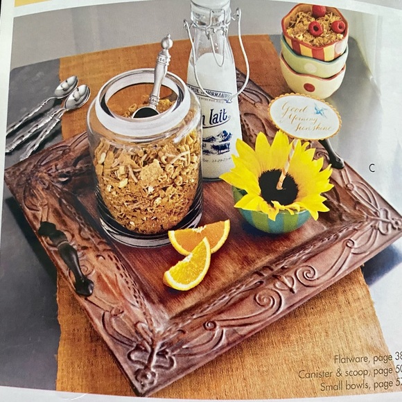 Southern Living At Home Other - SLAH The Jackson Square Tray Metal w/Iron NIB